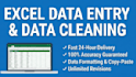 do expert excel data entry and data cleaning