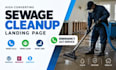 design sewage cleanup lead generation landing page