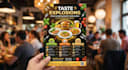 design a modern food menu flyer