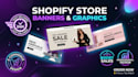design high converting shopify store banners, sliders, and e commerce graphics