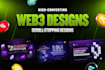 design web3 crypto social media posts and graphics