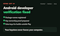 fix android developer verification and package name registration