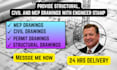provide structural, civil and mep drawings with engineer stamp