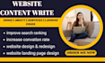 do website content landing pages SEO website content article writing