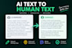 humanization and revisions ai text