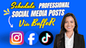 schedule your social media posts via buffer