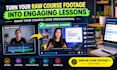 do online course video editing, elearning, training lessons