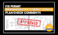 fix permit drawings city corrections and plan check comments