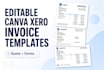 design editable canva xero invoice template, receipt, quote and business forms