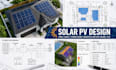 solar panel layout, string sizing, inverter and battery design, sld, helio scope