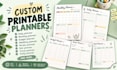 design aesthetic custom printable daily weekly monthly planner