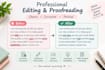 professionally edit and proofread  english content
