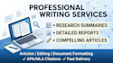 write research summaries, reports and articles