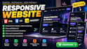 create a responsive website using HTML CSS and javascript