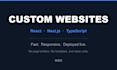 build a custom website with react and next js