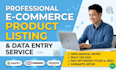 do ecommerce product data entry and listing