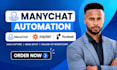 create manychat automation with zapier integration and flodesk setup