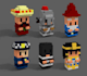 create voxel 3d pixel art characters in blender for rpg game assets