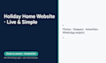 create a holiday portfolio website for holiday bookings