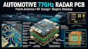 design automotive 77ghz radar pcb, pacth antenna and rogers stackup
