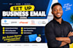 set up business email using directadmin, plesk, cpanel, zimbra or zoho mail