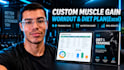 custom muscle gain workout and diet plan