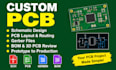 design custom pcb schematic, pcb layout, routing and gerber files