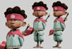 custom 3d cartoon character stylized 3d character model cute anime animation