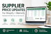 prepare supplier price update files for shopify matrixify