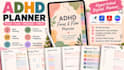 design an adhd digital planner, hyperlinked planner, goodnotes planner
