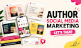 do author social media marketing book promotion social media post design
