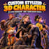 create custom stylized 3d character, 3d game character and game ready model