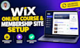 create wix membership website, wix online course website, gated content funnel