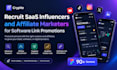 recruit saas influencers and affiliate marketers for software link promotions