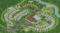 design rv park map, campground map, campsite layout, site plan, map illustration
