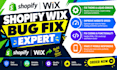 fix ecommerce shopify wix website bug fix speed liquid coding theme error issues