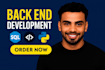 do software development, front end back end developer, full stack developer