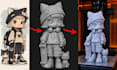 convert 2d image to 3d printable toy 3d head bust art toy for 3d printing