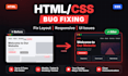 fix HTML CSS bugs and make your website mobile responsive