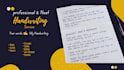 write your text, notes, and quotes in neat handwriting