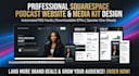 do custom squarespace podcast website, epk, media kit