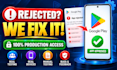 fix google play closed testing rejection and get production access