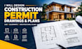 design construction permit drawings, architectural plans and cad blueprints