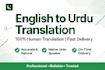 do professional english to urdu translation