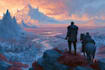 draw a fantasy book cover illustration