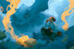 draw a fantasy book cover illustration