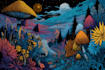 make psychedelic, trippy, weed, fantasy art
