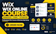 create wix online course website, sales funnel, membership setup, wix studio