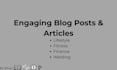 write engaging blog posts and articles on lifestyle