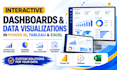 create interactive power bi, tableau and excel dasboards